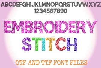 Creative Embroidery Stitch Fonts for Your Projects