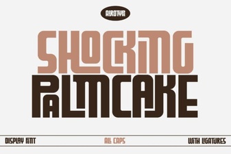 Shocking Palm Cake Font – Bold Display Typeface for Creative Designs