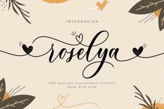 Roselya Script Font – Elegant Handwritten Script Typeface
